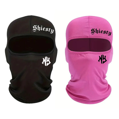 1/2/3/4pcs Simple Shiesty Print Balaclava Mask Hat, UV Protection Headgear For Outdoor Sports Cycling And Skiing