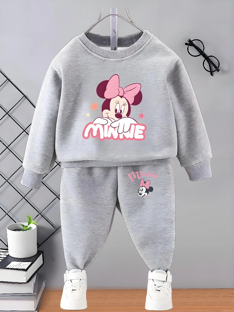 Girl O Neck Long Sleeve Hoodies Sets for 0-8years Spring Fall Children's Pullover and Trousers 2pcs Set Kids Casual Sweatsuit