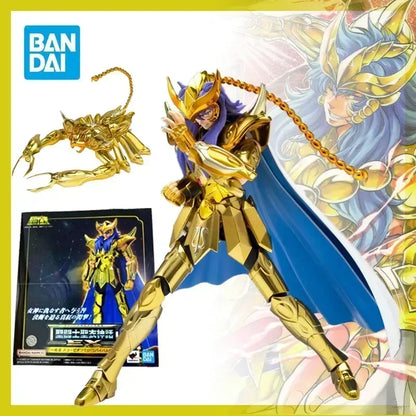 Original Bandai Saint Seiya Myth Cloth Ex Scorpio Milo Revival Version 2.0 Anime Action Figure Statue Figuras Figurines Toys