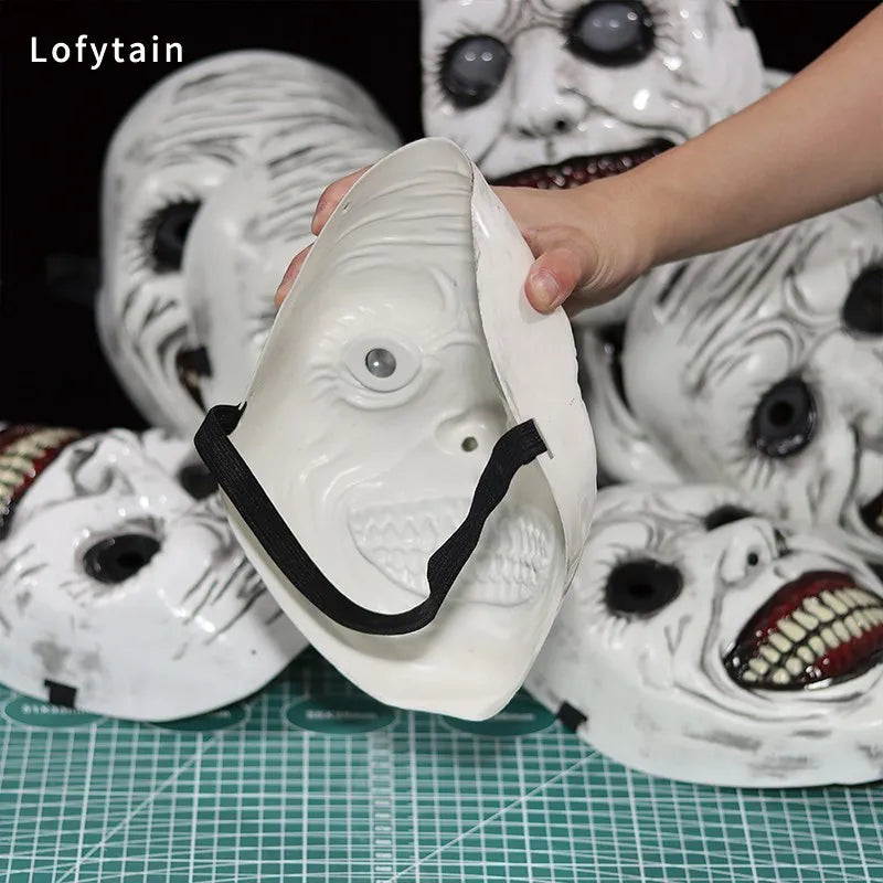 Horror The Exorcist Smiling Face Demon Mask Cosplay Evil Creepy Ghost ...