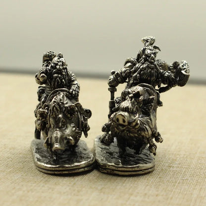 Cartoon Desktop Copper Soldier Decoration Ornaments Retro Dwarf Legionnaire Cavalry Model Figure Toys