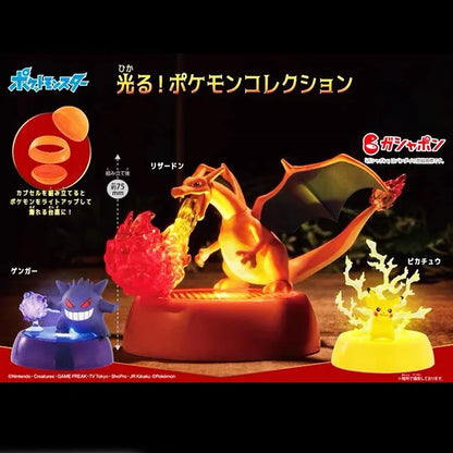 Original Pokemon Pikachu Action Figure Blind Box 7.5cm with Light Anime Figure Collection Toy Gengar Charizard Desk Decor
