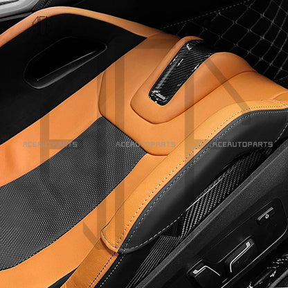 M Carbon Bucket Seat Bolster Genuine Leather Protector For BMW G87 M2 G80 G81 M3 G82 G83 M4 F90 M5 F92 M8