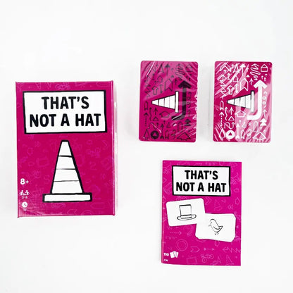 Unique That’s Not a Hat Happy Party Game Set,Top Board Game with Basic Extended Card Game, English Tabletop Game for 3-8 Players
