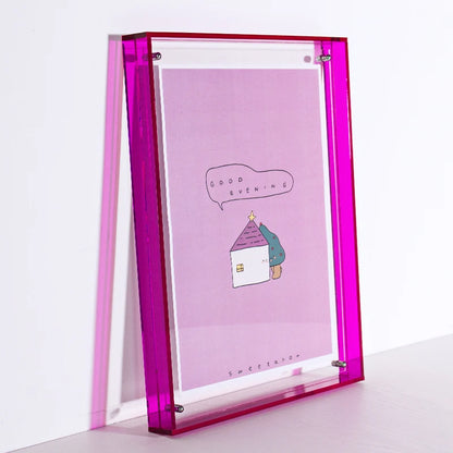 Colours Acrylic Photo Frame Translucent Picture Frame for Wall Hanging,Desktop Bedroom Living Room Study Wall Decoration