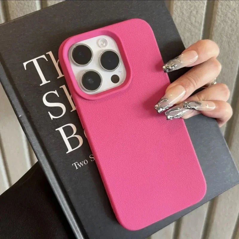 High-fashion Feeling Litchi Patterned Phone Case For iPhone 18 17 16 Pro Max 15 14 Plus 13 12 11 XS Max XR Shockproof Soft Cover
