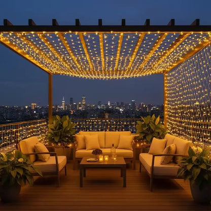 3x2m Waterproof Christmas Net Lights Outdoor Wedding Party Decoration Mesh Curtain Lights