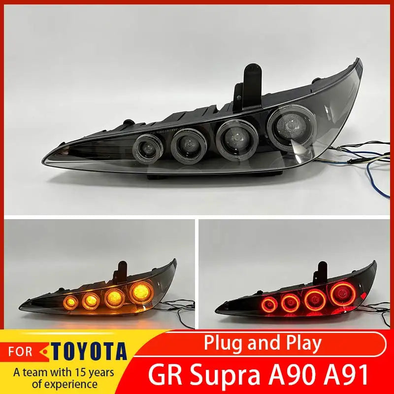 FOR Toyota GR Supra A90 A91 car rear taillight assembly 2018-2026 upgrade LED dynamic turn signal plug and play accessory