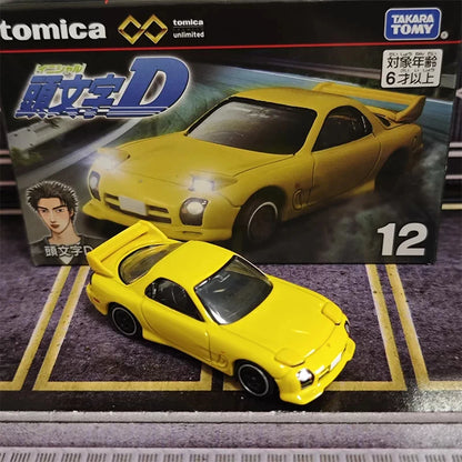 Tomica No.12 Premium Unlimited Initial D RX-7 Keisuke Takahashi Takara Tomy Alloy Diecast Vehicle Toy Boys Collectible Gift