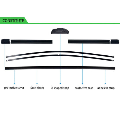 For BMW 3 Series M3 E46 1998-2006 Car Wiper U-type Soft Rubber Boneless Wiper HD Quiet Durable Automotive Wiper 22"+20"