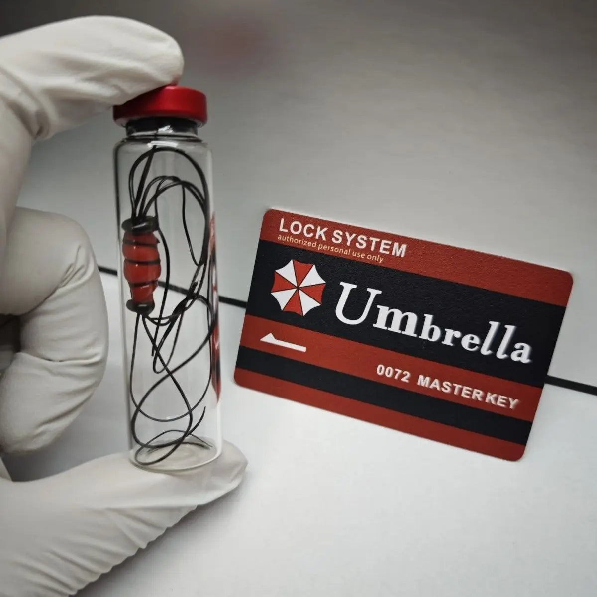 Umbrella Corporation Parasite Virus Sample Vial Resident Evil Figure Game Peripheral Collectible Toy For Horror Game Fans
