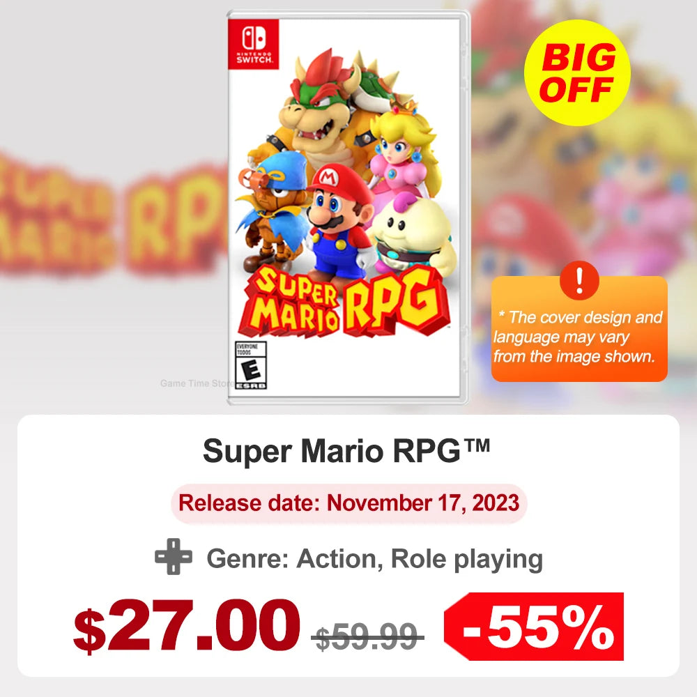 Super Mario Nintendo Switch Games Mario Bros Wonder Kart 8 RPG Mario Strikers Odyssey 3D World Fury U Deluxe Party Superstars