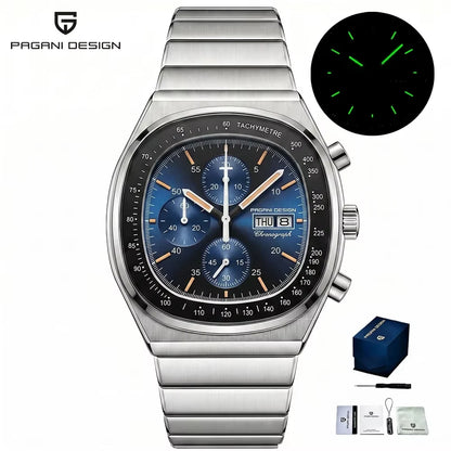PAGANI DESIGN New 40mm Men's Quartz Watches Japan Miyota Movement Sapphire Stainless Waterproof Luminous Reloj Hombre PD1819