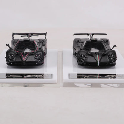RM MODLE 1:64 Zonda Full Carbon Trim Diecast Car Model Alloy Simulation Supercar Collectible Can Open The hood