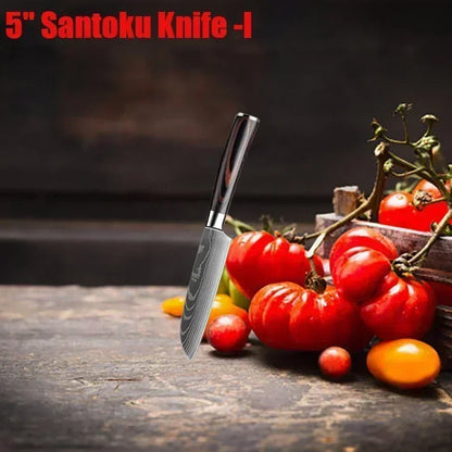 Damascus Kitchen Knives Professional Chef Knife Japanese Santoku Slicing Knife Stainless Steel Boning Knife Butcher Knife