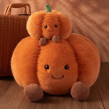Soft Cartoon Pumpkin Stuffed Doll Cute Plush Toy Halloween Decor Pillow