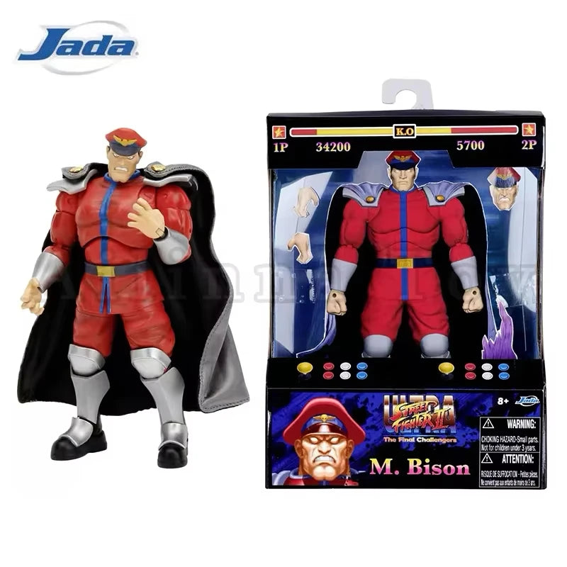 Jada Toys 1/12 6inch Action Figure Ultra Street Fighter II: The Final Challengers Ken M.Bison Dhalsim Anime Toy