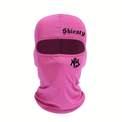 1/2/3/4pcs Simple Shiesty Print Balaclava Mask Hat, UV Protection Headgear For Outdoor Sports Cycling And Skiing