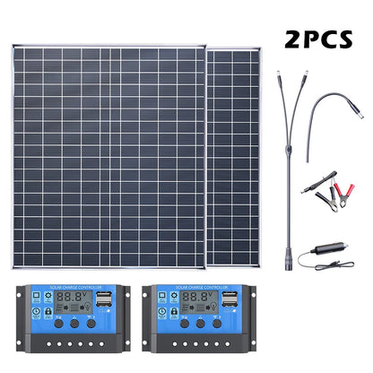 All-in-One 1000W Solar Charger Kit – 12V Portable Power Bank with 100A Regulator for Home, Caravan & Outdoor Adventures