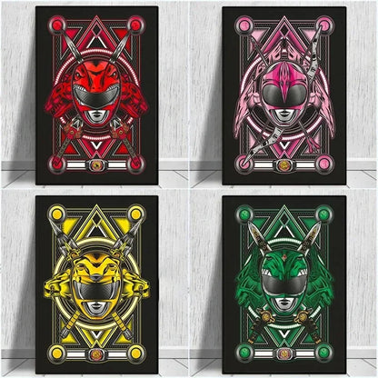 Classic Anime Power Ranger Canvas Painting  Modern Art Print for Living Room Wall Decor  Home Decoration Poster  Prints  Decor