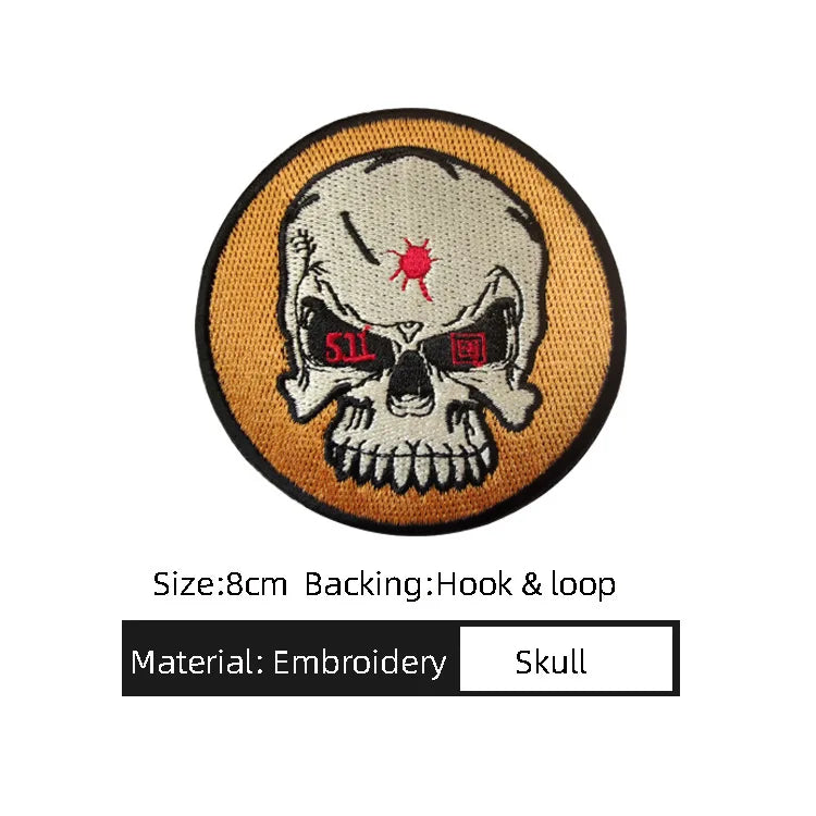 3D PVC Military Tactical Embroidery Patches Backpack Emblem Applique with Hook Outdoors Morale Armband Badges Clothes Stickers