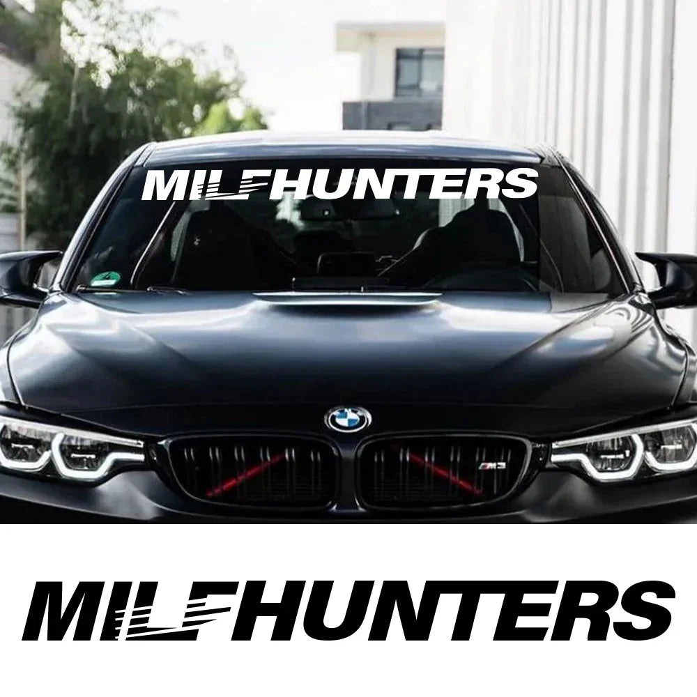 Creative Milfhunters Graphics Stickers Car Vinyl Windshield Window Windscreen Racing Sport Decor Decal Auto Tuning Accessories