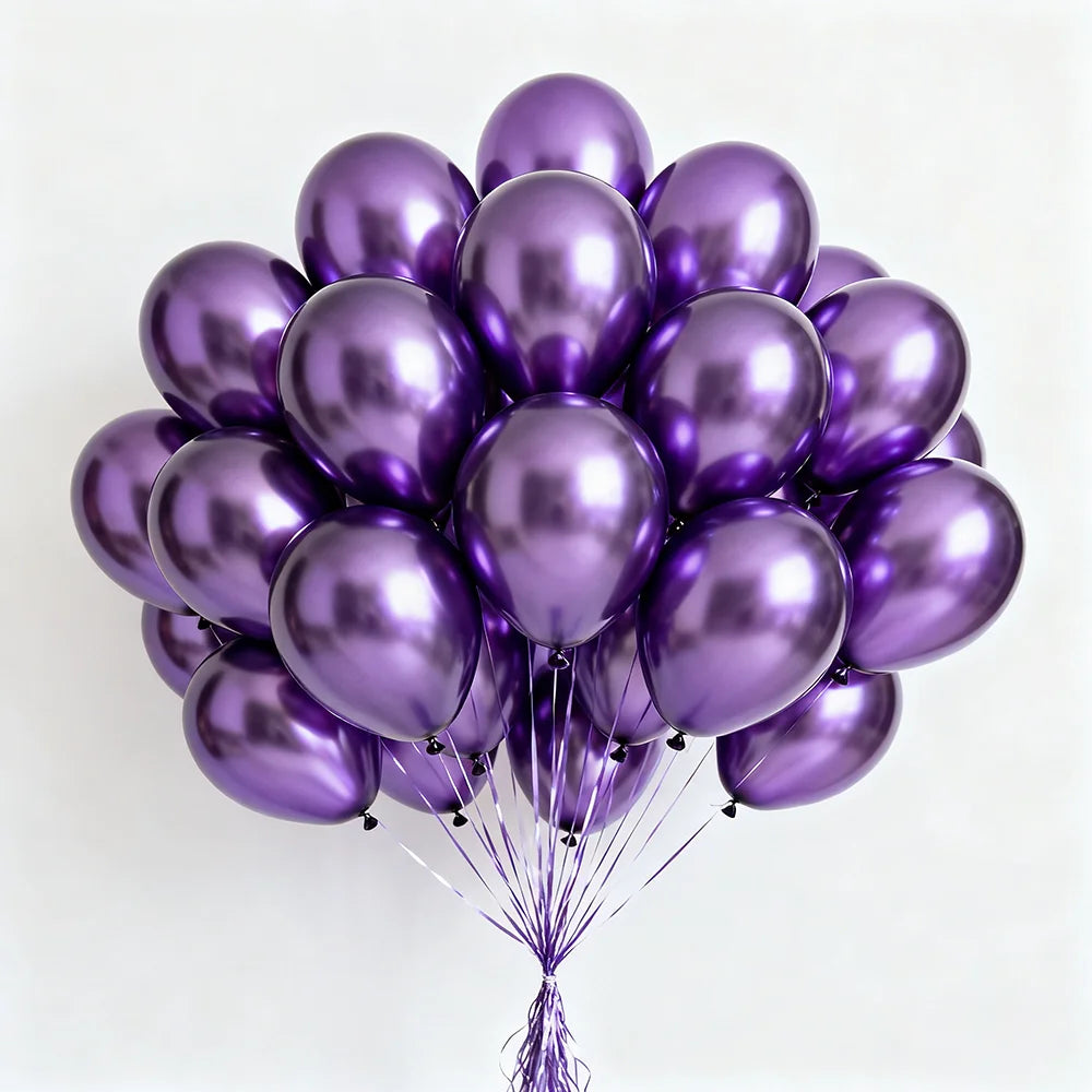 100pcs Metallic Helium Balloon 10inch 1.8g Small Balloons Chromium Purple Balloon Birthday Party Decoration Wedding Festival