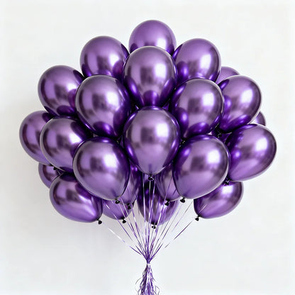 100pcs Metallic Helium Balloon 10inch 1.8g Small Balloons Chromium Purple Balloon Birthday Party Decoration Wedding Festival