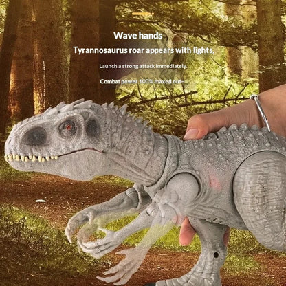 Large Interactive Dinosaur Figurine Light Sound Effects Movable Limbs Realistic Sculpture Stylish Indoor Collectible Present