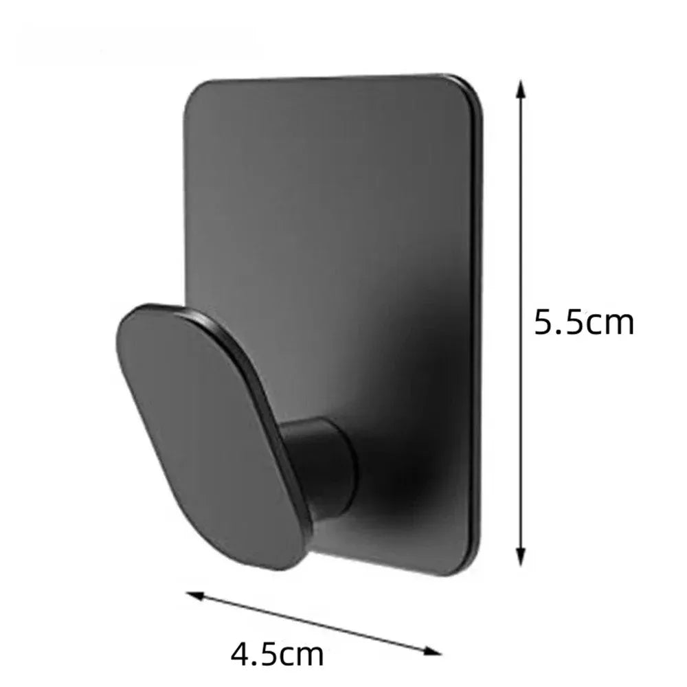 2pc/4pc Bathroom Clothes Hooks, Adhesive Wall Hooks, Stainless Steel Towel Racks, Bathroom Kitchen Hardware, Multi-Purpose Hooks