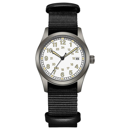 2026 TPW Women's Field Watch 34mm Case Easy Read Fabric Strap 24hr Display Day Function Quartz Movement Luminous
