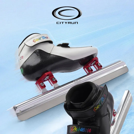2024 Edition CITYRUN Professional Short Track Ice Blade Skates Shoes for Winter Ice Ground Indoor Track Snow Racing Cycling CT