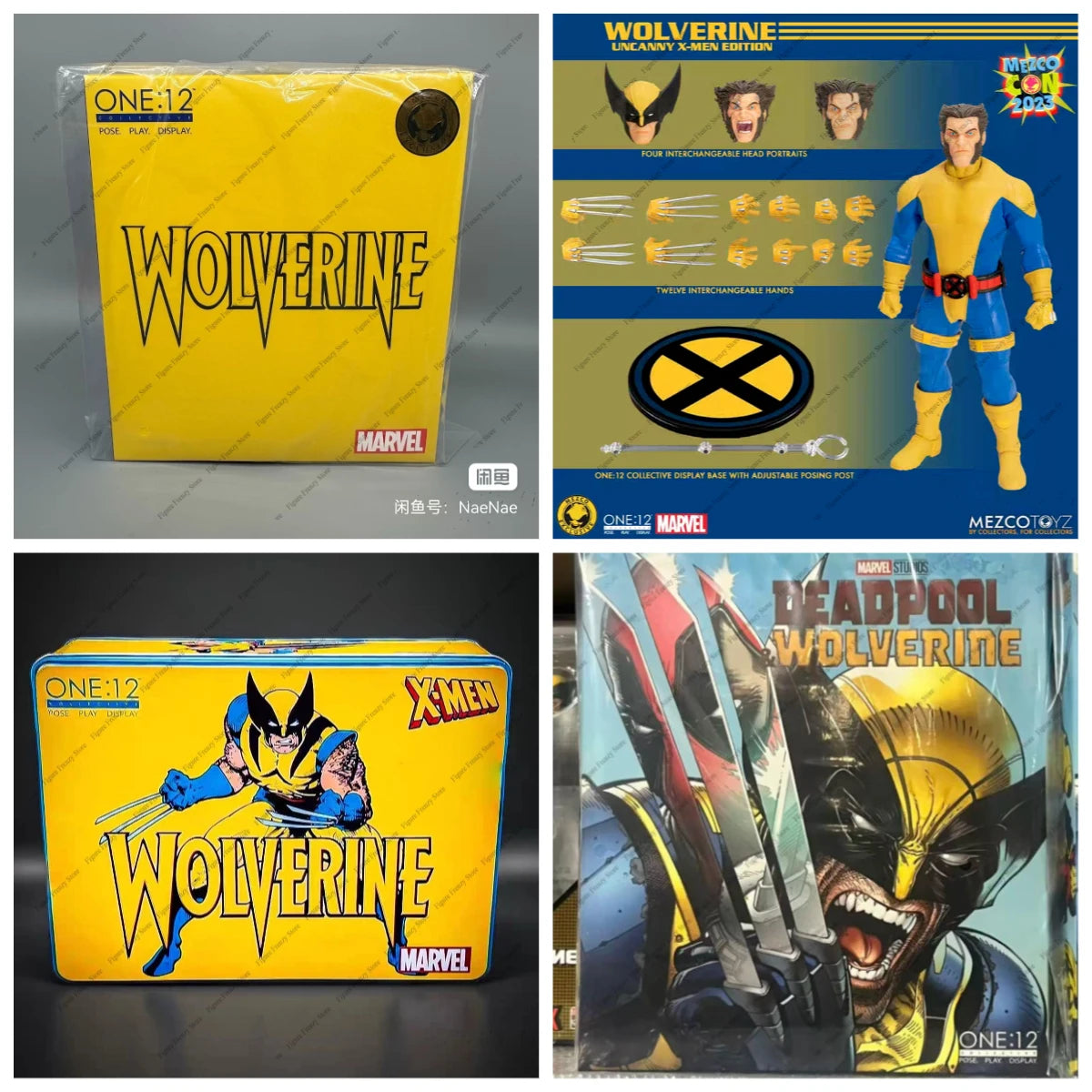 Special Offer  MEZCO Ants - Limited Edition Golden Label MARVEL X-Men Wolverine  Deadpool Action Figure