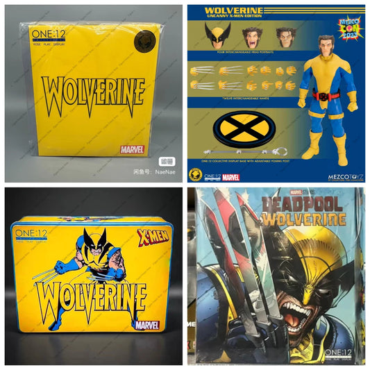 Special Offer  MEZCO Ants - Limited Edition Golden Label MARVEL X-Men Wolverine  Deadpool Action Figure