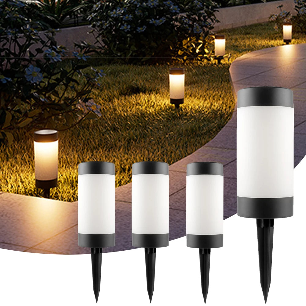 4pcs Outdoors Led Solar Garden Light Solar Power Lawn Light Street Lighting For Garden Decoration Solar Powered Path Lights