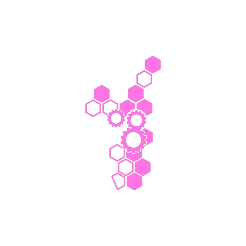 1PC Honeycomb Gear Motorcycle Stickers Motocross Fairing Fuel Tank Scooter Deocr Waterproof DIY Motorcycle Helmet Vinyl Decals