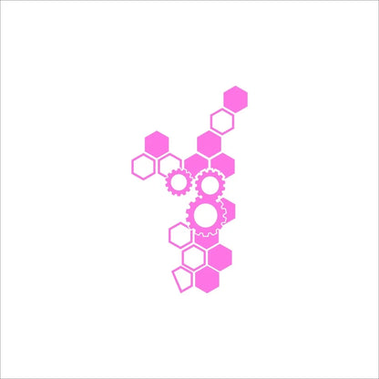 1PC Honeycomb Gear Motorcycle Stickers Motocross Fairing Fuel Tank Scooter Deocr Waterproof DIY Motorcycle Helmet Vinyl Decals