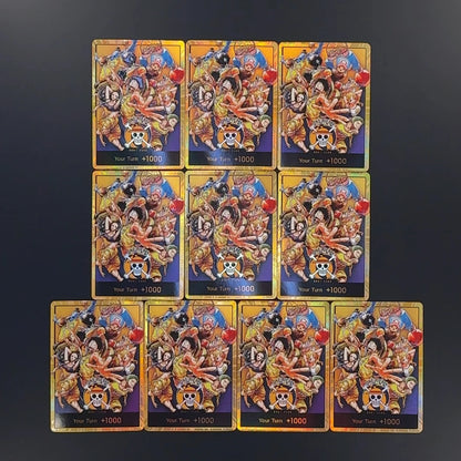 One Piece OPCG English Golden Holographic 3D Textured  DON card Straw Hat Crew x Lakers DON card Anime Collectible Cards