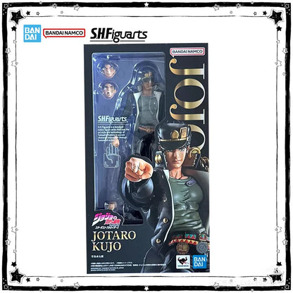 In Stock Bandai SHF Jotaro Kujo Genuine JoJo’s Bizarre Adventure Anime Action Figure High Poseability Collection Finished Model