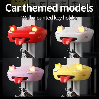 Auto Keychain Flashlight MX-5 RX-7 Car Key Holder Gift Wall Mounted Headlight Decor Creative Auto Decoration Key Rack