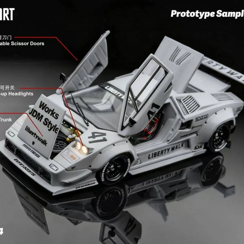 HEC 1:64  Malaysia North Exhibition Limited LB Countach alloy die-cast miniature simulation car model,adult collectible ornament