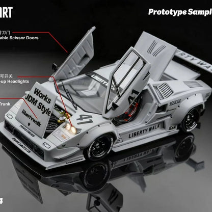 HEC 1:64  Malaysia North Exhibition Limited LB Countach alloy die-cast miniature simulation car model,adult collectible ornament