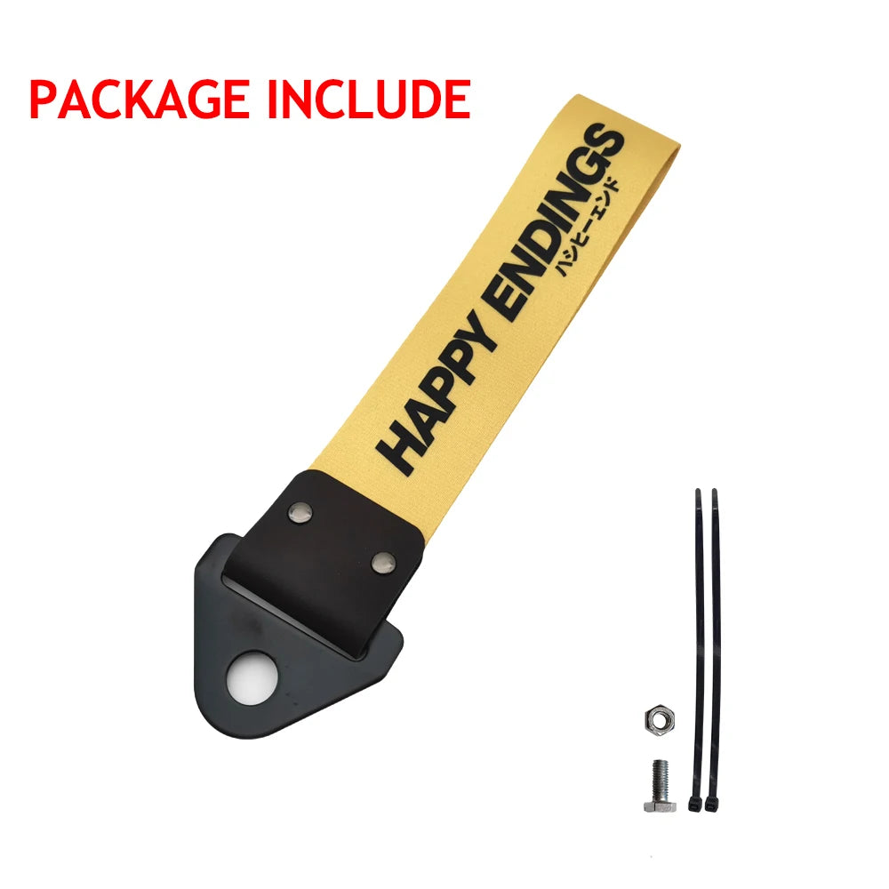 JDM Racing Culture Style Tow Strap Universal Race Towing Car Motorcycle Trailer Ropes Bumper Hook Belt Pendant
