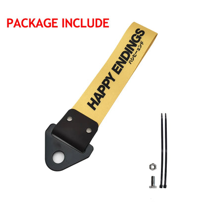 JDM Racing Culture Style Tow Strap Universal Race Towing Car Motorcycle Trailer Ropes Bumper Hook Belt Pendant