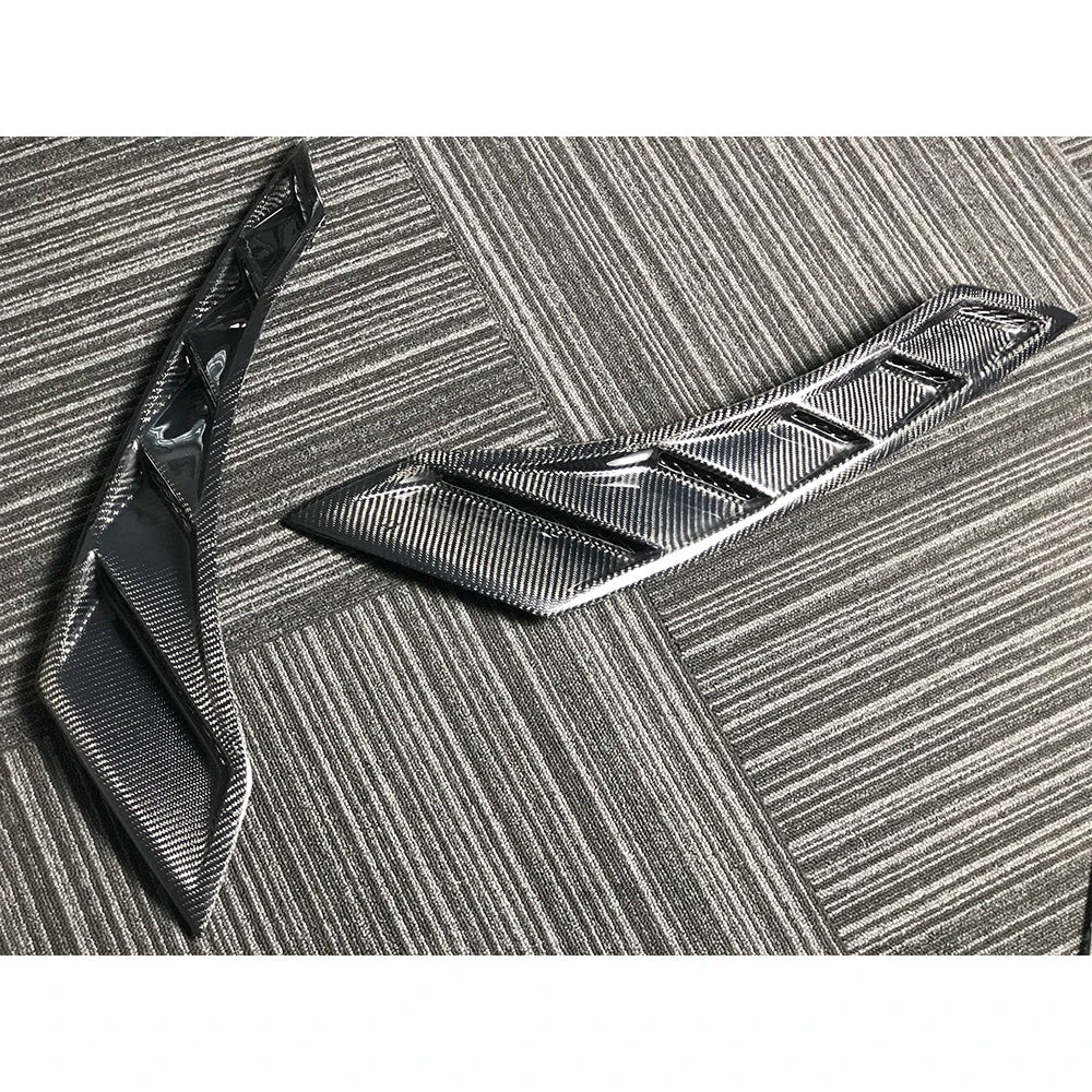 Dry Carbon Fiber For Nissan GTR R35 350Z 370Z Z33 Z34 2008-2017 Front Side Air Vent Trim Spoiler Canards Side Fender Body Kits