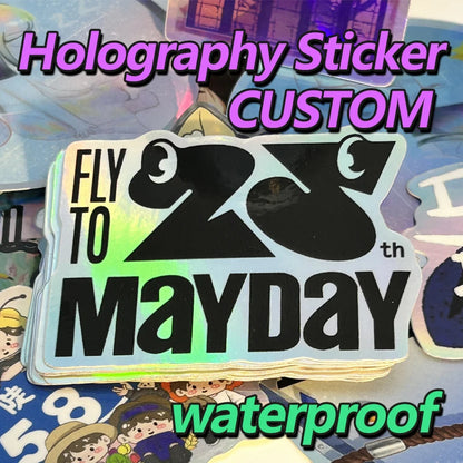 Custom holographic stickers, DIY Skateboard Laptop Luggage Bike Motorcycle Phone Car Sticker Decals Waterproof stickers