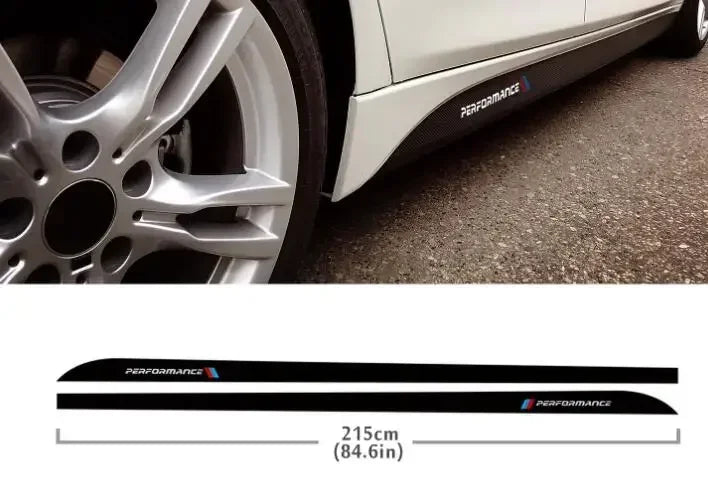 M Performance Door Side Skirt Sticker Decal For BMW F20 F40 F22 F30 E90 F32 F10 F06 F07 F46 M3 M4 M5 E60 Z4 G20 F15 F16 G30 X1
