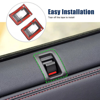 For Nissan GTR R35 2008-2016 Real Carbon Fiber Car Inner Door Lock Buttom Panel Cover Decoration Car Interior Accessories