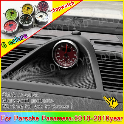 Car Stopwatch Chrono For Porsche Panamera 970 2010-2016 Stop Watch Clock Interior Dashboard Cover Compass Electronic Meter Clock