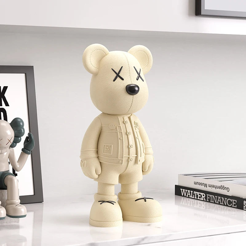 Cartoon Bear Figurine Resin Model Toy Collector Garage Kit Action Bear Figure Doll Collection Toys